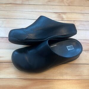 Fitflop Black Leather Mules
